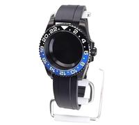 XTINKOPW 1 Stück 40 mm schwarzes Uhrengehäuse, Gummiband for Nh35 Nh34 Nh36/38 Miyota8215 Eta2824 Uhrwerk, 28,5 mm Zifferblatt(Black Rubber Band 4,ETA 2824)