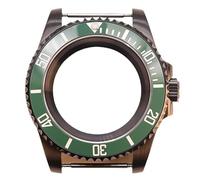 XTINKOPW 1 Stück 40 mm schwarzes Uhrengehäuse, Unterkeramiklünette, Kristall for NH35 NH36 4R36 Miyota 8215 Eta2824 Uhrwerk, 28,5 mm Zifferblatt(10mm,NH34 35 36 38)