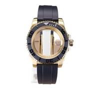 XTINKOPW 1 Stück 40 mm Taucheruhrgehäuse Gummiband for NH35 NH36 NH34/38 Miyota8215 Eta2824 Uhrwerk 28,5 mm Zifferblatt Yacht Keramik eingelegt(Glass Cover 3,Miyota 8215)