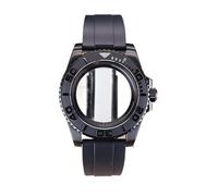 XTINKOPW 1 Stück 40 mm Taucheruhrgehäuse Gummiband for NH35 NH36 NH34/38 Miyota8215 Eta2824 Uhrwerk 28,5 mm Zifferblatt Yacht Keramik eingelegt(Glass Cover 2,ETA 2824)