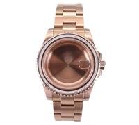 XTINKOPW 1 Stück 40 mm Uhr Roségoldgehäuse 20 mm Edelstahlarmband for Nh35 Nh34 Nh36 Eta2824 Miyota8215 Uhrwerk 28,5 mm(4mm,NH34 35 36 38)