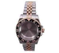 XTINKOPW 1 Stück 40 mm Uhrengehäuse Jubilee-Armband for GMT Master Nh35 Nh36/34 Eta2824 Miyota 8215 Uhrwerk, 28,5 mm Zifferblatt(Solid Cover 2,NH34 35 36 38)