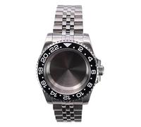 XTINKOPW 1 Stück 40 mm Uhrengehäuse Jubilee-Armband Schwarze Lünette for Nh35 Nh34/36 Eta2824 Miyota8215 Uhrwerk 28,5 mm Glas Submariner(Solid Cover 2,ETA 2824)