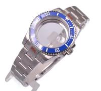 XTINKOPW 1 Stück 40 mm Uhrengehäuse, passend for NH35 NH35A NH36 PT5000 ETA2824 2836 Miyota 8215 8205 821A Uhrwerk, Keramik-/Titan-Lünette, Uhrengehäuse(F,Nh35 nh36)