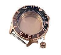 XTINKOPW 1 Stück Herrenuhr in Roségold, NH35-Uhrwerk, passend for NH36 4R-Uhrwerk, 28,5 mm Zifferblatt, Lünetteneinsatz(04)