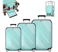 Xtrillogen 3 Stück Kofferhülle Kofferschutzhülle Wasserdichter,Transparent Koffer Überzieher,Staubdicht Suitcase Cover,20 + 24 + 28 Zoll PVC Luggage Cover,Geeignet für Koffer XL/L/M (Transparent)