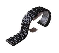 XTVKFWJAB 14 mm 16 18 19 20 21 22 23 24 25 26 Silber Schwarz Edelstahl-Armbandarmbänder Uhrenzubehör(Black,26mm)