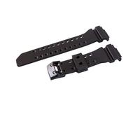 XTVKFWJAB 16 mm Harz-Uhrenarmband, kompatibel mit Casio GA400 GBA401, Silikonarmband, sportlich, wasserdicht, Gürtelschnalle, Herrenuhr-Zubehör(Black)