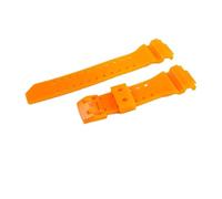 XTVKFWJAB 16 mm Harz-Uhrenarmband, kompatibel mit Casio GA400 GBA401, Silikonarmband, sportlich, wasserdicht, Gürtelschnalle, Herrenuhr-Zubehör(Orange)