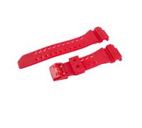 XTVKFWJAB 16 mm Harz-Uhrenarmband, kompatibel mit Casio GA400 GBA401, Silikonarmband, sportlich, wasserdicht, Gürtelschnalle, Herrenuhr-Zubehör(Red)
