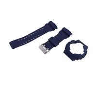 XTVKFWJAB 16 mm Harz-Uhrenarmband und Gehäuse, kompatibel mit Casio GA-100/110/120/140 GLS-100 GAX-100 GD-100/110, Herren- Damen-Gummiarmband(Deep blue)