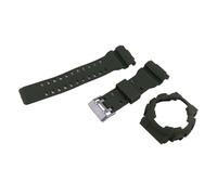 XTVKFWJAB 16 mm Harz-Uhrenarmband und Gehäuse, kompatibel mit Casio GA-100/110/120/140 GLS-100 GAX-100 GD-100/110, Herren- Damen-Gummiarmband(Military green)