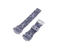 XTVKFWJAB 16 mm Herren-Uhrenarmband aus Camo-Harz, kompatibel mit Casio GA-100/110/120/140 700 GD-100 GLS-100 GAX-100 Uhrenarmband Gummi(White Black)