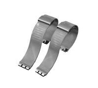 XTVKFWJAB 17 mm 19 20 21 Milan Atmungsaktives Mesh-Edelstahl-Uhrenarmband Herren- und Damen-Uhrenarmband Ersatzarmband Kompatibel mit Swatch(30Black Strap,19mm)