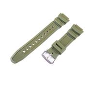 XTVKFWJAB 18 mm Herren-Uhrenarmband aus Kunstharz, kompatibel mit Casio AE-1200 SGW-300/400 MWR-200 W218h, Gummi-Uhrenarmband, Gürtelschnalle, Zubehör(Blue Pink)