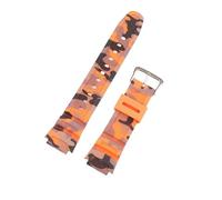 XTVKFWJAB 18 mm Herren-Uhrenarmband aus Kunstharz, kompatibel mit Casio AE-1200 SGW-300/400 MWR-200 W218h, Gummi-Uhrenarmband, Gürtelschnalle, Zubehör(Silver Yellow)