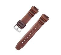 XTVKFWJAB 18 mm Uhrenarmband, kompatibel mit Casio AQ-S810W/S800W SGW-300H/400H AE-1000W/1200 W-S200H W-735H, buntes PU-Armband for Herren und Damen(Coffee)