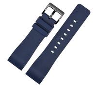 XTVKFWJAB 20 23 mm Gummi-Silikon-Uhrenarmband, schwarze Kette, for Herren und Damen, wasserdicht, zart, langlebig, kompatibel mit Cartier Santos 100(128 Blue-B pin,20mm)