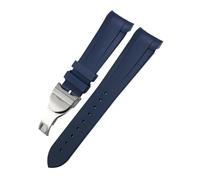 XTVKFWJAB 22 mm Gummi-Silikon-Uhrenarmband, kompatibel mit D. Heritage Black Bay GMT 1958, Bronze, Schwarz, Blau, Grün, Rot, wasserdichtes Uhrenarmband(Black Gray)