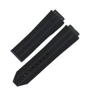 XTVKFWJAB 25 * 19mm Uhrenarmband Kompatibel Mit BIG BANG Weiches Gummiband Sport Wasserdicht Männer Frauen Armband Ersatzarmband Armbanduhr Zubehör(Black)