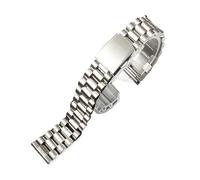 XTVKFWJAB 316 Edelstahl-Uhrenarmband 18 20 22 mm Silber Gold Solid Link Armband Kompatibel mit Seiko Enicar Orient RX Uhr(Silver,18mm)