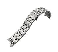XTVKFWJAB 316L Edelstahl-Armband kompatibel mit T035 Tissot .627 .617 22 mm 23 24 solides Uhrenarmband gebogenem Ende(Silver,22mm)