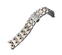 XTVKFWJAB 316L Edelstahl-Armband kompatibel mit T035 Tissot .627 .617 22 mm 23 24 solides Uhrenarmband gebogenem Ende(Silver rosegold,23mm)