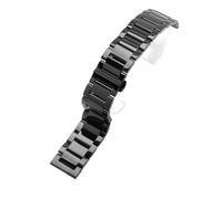 XTVKFWJAB 316L Massives Edelstahl-Uhrenarmband, kompatibel mit Casio Steel Belt EFR-303L EQB-501 EFS-S500/S510, Herren-Uhrenarmband aus Stahlmetall(GD-01(LG)-Black,18mm)