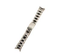 XTVKFWJAB 316L Uhrenarmbänder aus gebürstetem Edelstahl 18 mm 19 20 Oyster Vintage Uhrenarmband Kompatibel mit Rolex-Uhren(Bright Silver,17mm-no logo)