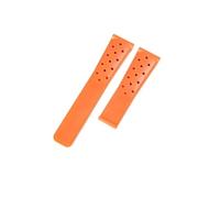 XTVKFWJAB Ademende Rubberen Horlogeband 20/22Mm Compatible With Voor Tag Strap Heuer F1 Caz201 Waz2113 Caz1010 Armband Stalen Vouw Gesp(Orange-No buckle)