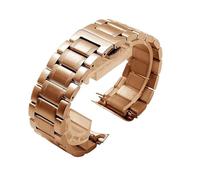 XTVKFWJAB Arc Edelstahlarmband kompatibel mit Armani AR5906 AR5905 AR5890 AR5889 5858 5920 Serie Mann 23mm Frau 20mm Metallarmband(Rose Strap,Man 23mm)