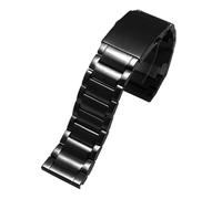 XTVKFWJAB Armband aus Edelstahl mit glattem Ende, massives Metallarmband, 22, 24, 26, 28 mm, Uhrenarmband, kompatibel Diesel DZ4209, DZ4215, DZ1844(Black,26mm)