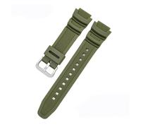 XTVKFWJAB Armband kompatibel mit Casio G-Shock AQ-S810W/S800W AE-1000W 1200 SGW-400H/300H/500H W-735H W-216H Gummi-Silikon-Uhrenarmband, 18 mm(Army Green S)