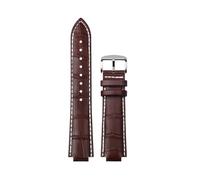 XTVKFWJAB Armband kompatibel mit Maserati R8821108025 R8851108002 Uhrenarmband Herrenarmband Trident Raised Mouth Uhrenarmband 21 mm 24 mm Zubehör(Brown white silver,21mm)