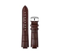 XTVKFWJAB Armband kompatibel mit Maserati R8821108025 R8851108002 Uhrenarmband Herrenarmband Trident Raised Mouth Uhrenarmband 21 mm 24 mm Zubehör(Brown line silver,24mm)