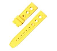 XTVKFWJAB Blau Rot Schwarz Gelb Silikon Gummi Armband 22mm Glatte Loch Strap Kompatibel Mit Breit-ling Avenger Superocean Uhr(Yellow,22MM_SILVER CLASP)