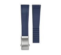 XTVKFWJAB CTS-Uhrenarmband, kompatibel mit Rolex Water Ghost, Omega Liquid Silicone Strap 20 22 mm, zuschneidbar, Schnellverschluss, verstellbar, universelles Band(Blue-silver,22mm)