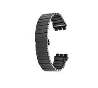 XTVKFWJAB Doppelt konvexes Keramikarmband, kompatibel mit Swatch Watch Three Eye YVS420 YVS454 451, Keramik-Uhrenarmband, 21 mm(4103 black)