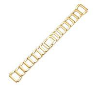XTVKFWJAB Edelstahl-Armband kompatibel mit CK K3G231/6 K2G231 K2Y2Y1/6 Uhrenarmband, modisches Damen-Armband, Zubehör, 16 mm Bandanstoß(Gold)