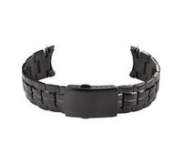 XTVKFWJAB Edelstahl-Uhrenarmband, 22 mm, Arc Interface, veredeltes Metall, silber-schwarzes Uhrenarmband, kompatibel mit CASIO EDIFICE Serie EFB-540(Black)