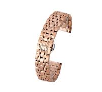 XTVKFWJAB Edelstahlarmband Seven Beads Stahlarmband, geeignet for Starry Solid Uhrenarmband, 20 mm(Rose Gold,20mm)