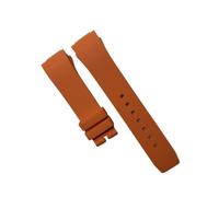 XTVKFWJAB Gummiarmband kompatibel mit Richard Mille RM007-01/02 Uhr Damenuhrarmband 22 * 14mm(Orange-No buckle)