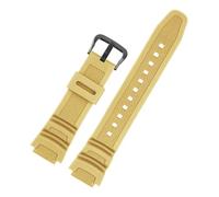 XTVKFWJAB Gummiband kompatibel mit Casio AE-1200WH AQ-S810W MRW-200H W218H SGW-300/400, AE-1000W, Uhrenzubehör, Band, 18 mm(Beige black)