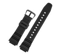XTVKFWJAB Gummiband kompatibel mit Casio AE-1200WH AQ-S810W MRW-200H W218H SGW-300/400, AE-1000W, Uhrenzubehör, Band, 18 mm(Black black)