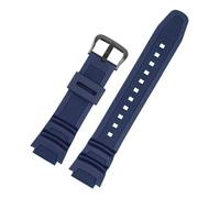 XTVKFWJAB Gummiband kompatibel mit Casio AE-1200WH AQ-S810W MRW-200H W218H SGW-300/400, AE-1000W, Uhrenzubehör, Band, 18 mm(Blue black)