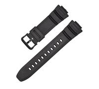 XTVKFWJAB Kompatibel mit Casio MCW-100H/W-S220 H/Hdds100, konvexe Schnittstelle, weiches, mehrfarbiges Sport-Uhrenarmband aus Silikonharz for Herren und Damen(Black-Black-K5)