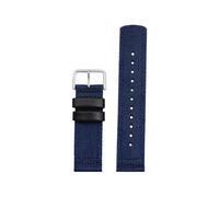 XTVKFWJAB Kompatibel mit Casio PRG-600YB PRG-650 PRW-6600 GA2000 Nylonarmband, wasserdichtes Armbanduhrenarmband, Nylonarmband, längeres Armband, 24 mm(Blue silver clasp)