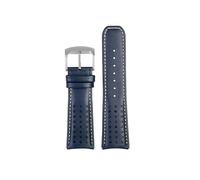 XTVKFWJAB Kompatibel mit CITIZEN Blue Angel Herren-Radiowellenuhr AT8020-54L/8020-03L/JY8078, Lederarmband gebogenem Ende, 22 23(2 Blue yellow-silver,23mm)