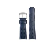 XTVKFWJAB Kompatibel mit CITIZEN Blue Angel Herren-Radiowellenuhr AT8020-54L/8020-03L/JY8078, Lederarmband gebogenem Ende, 22 23(Blue-silver,22mm)