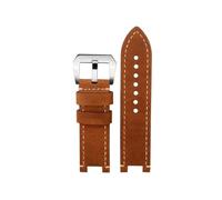 XTVKFWJAB Kompatibel mit G-SHOCK Casio GST-B100/W300/400G/S120/W130L, modifiziertes Uhrenarmband aus mattiertem Vintage-Leder Werkzeugzubehör(Brown white-silver)